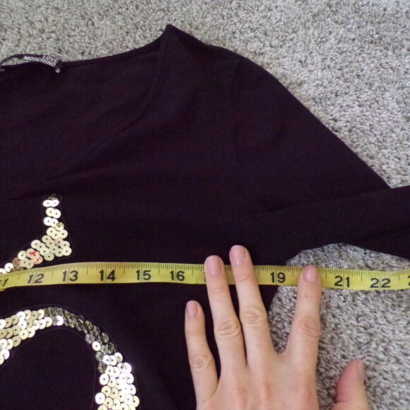 NWT Love Moschino black and gold sequined mini Party dress 6 - Picture 7 of 7